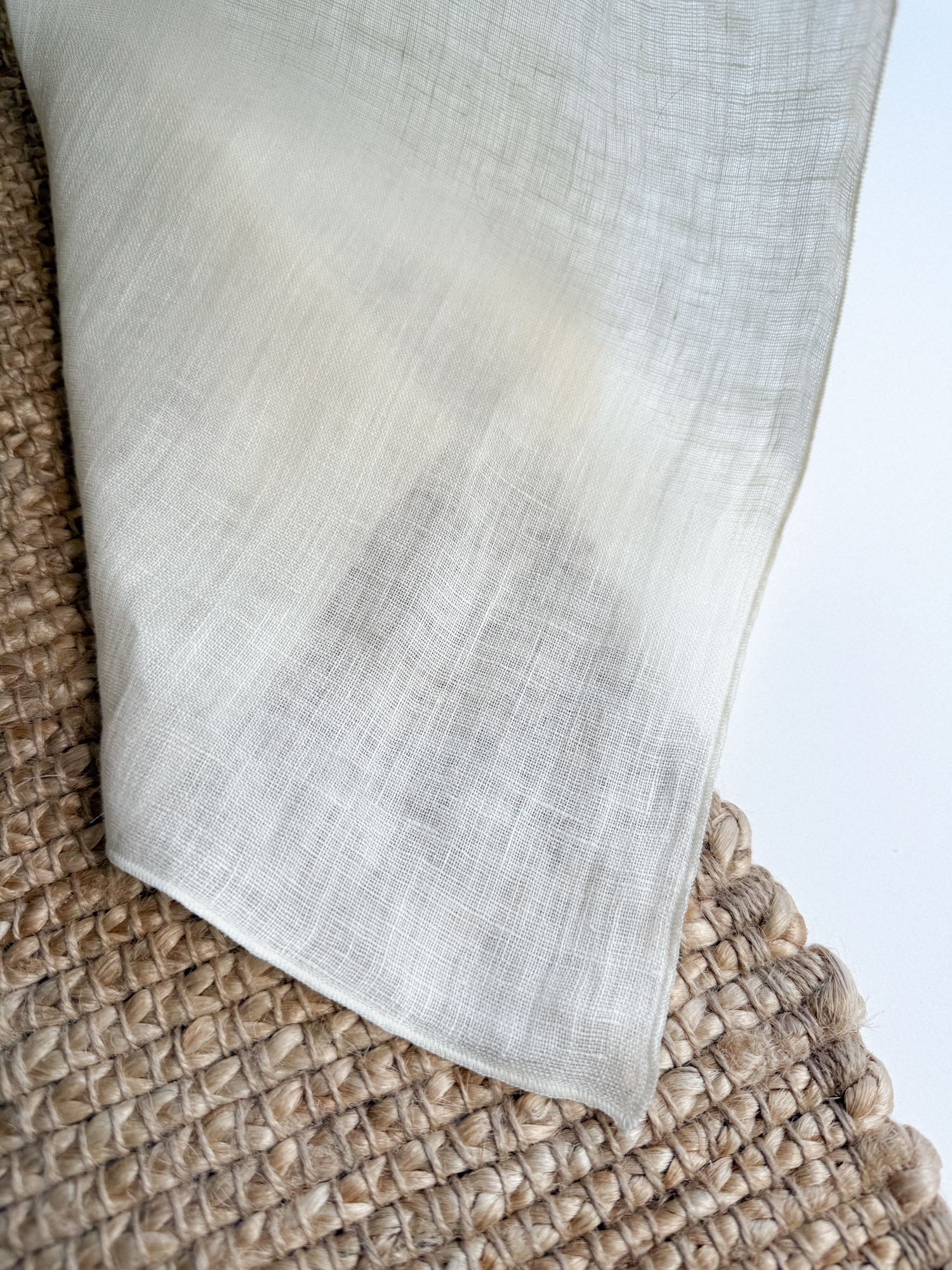 Linnen Mousseline Gordijn in Vanille, 1 stuk