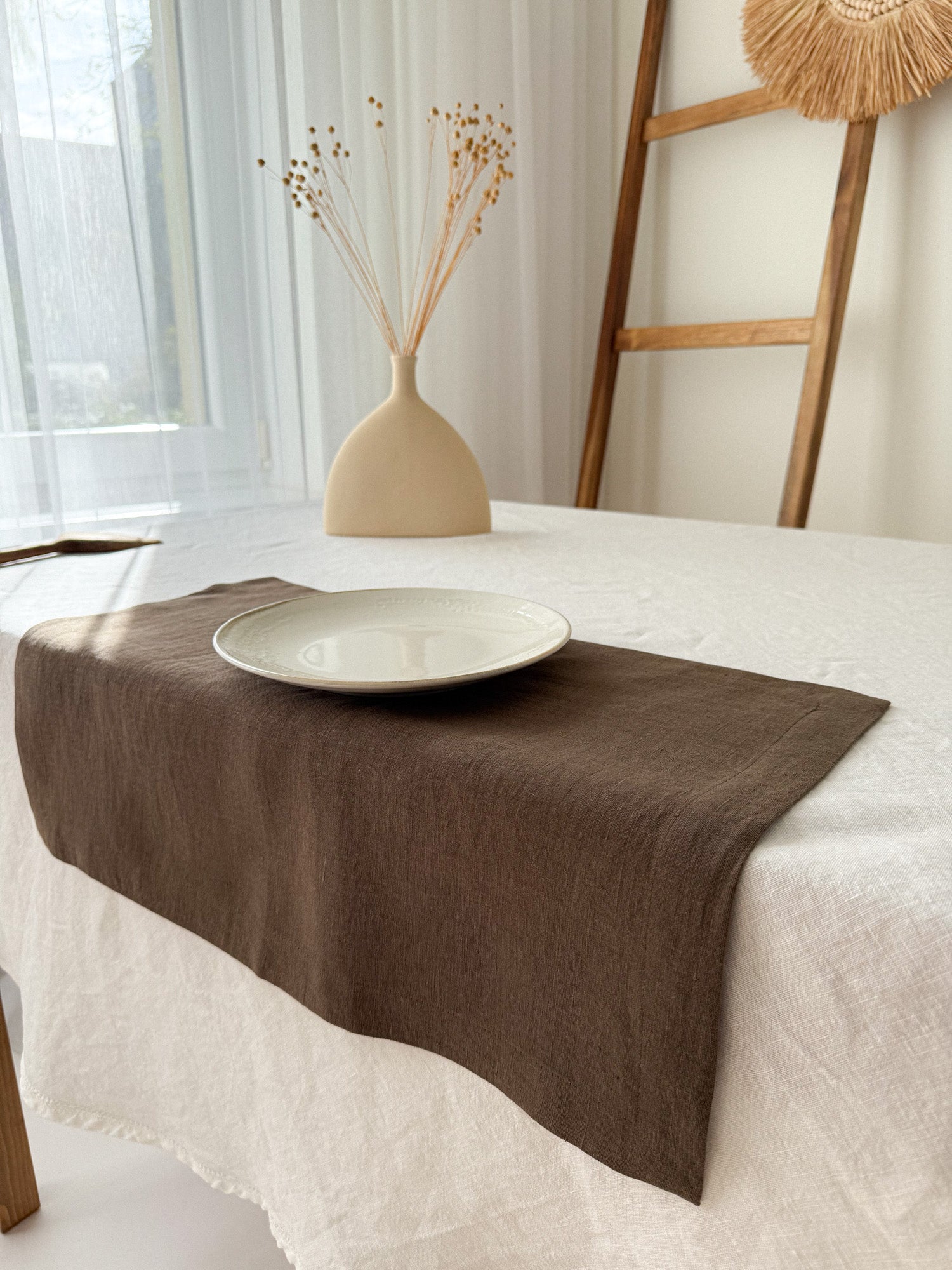 Bruin Linnen Placemat
