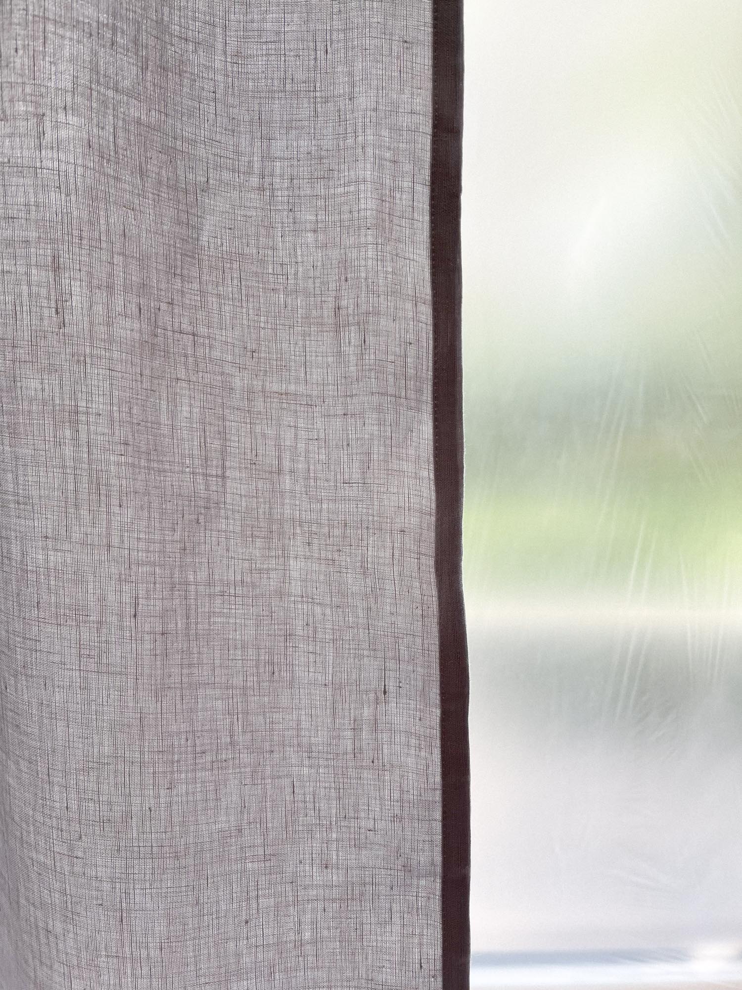 Middenzware linnen gordijnen – Lichtgrijs, set van 2